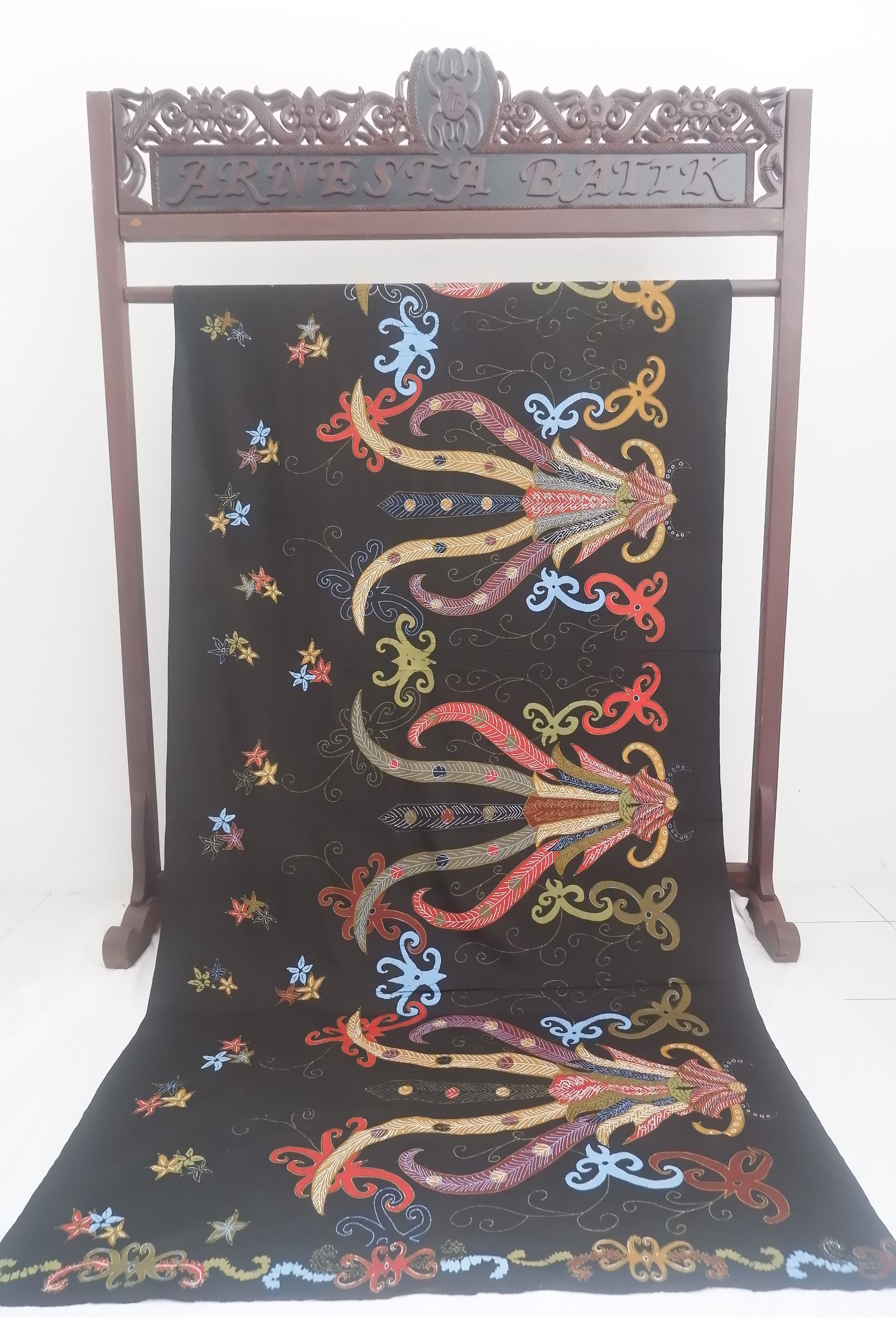 Kain batik batik tulis katun premium motif Kuwao Kalimantan Pesona ekor Borneo