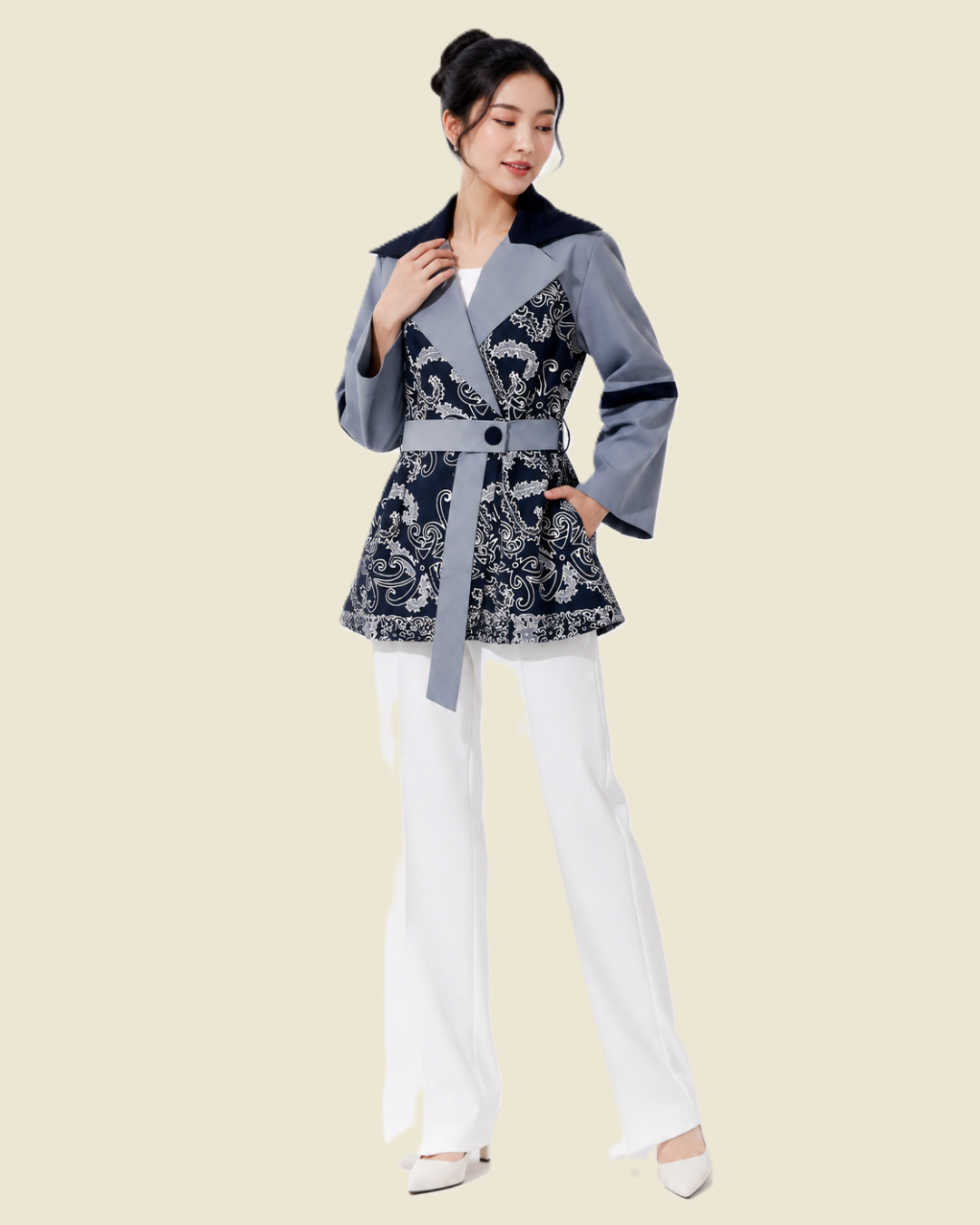 Untaian Pakis Kalimantan – Outer Batik Katun Premium Wanita