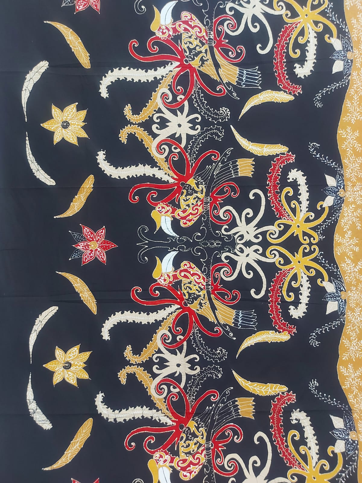 Kain batik batik tulis katun premium motif Enggang Setia Borneo