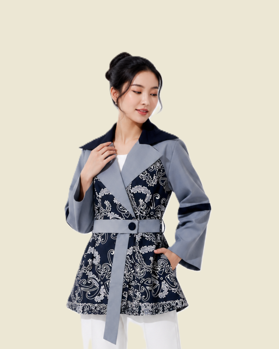 Untaian Pakis Kalimantan – Outer Batik Katun Premium Wanita